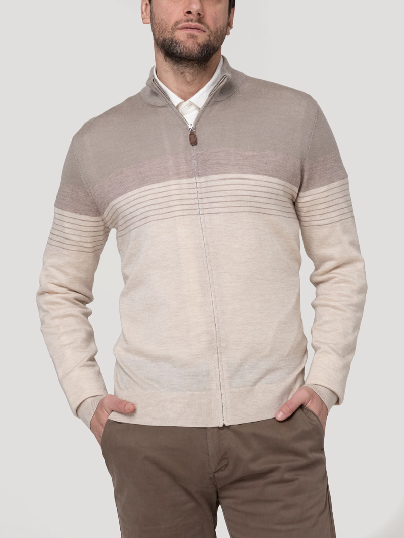 SWEATER CASHMERE HOMBRE AMALFI BEIGE ROCKFORD - 5