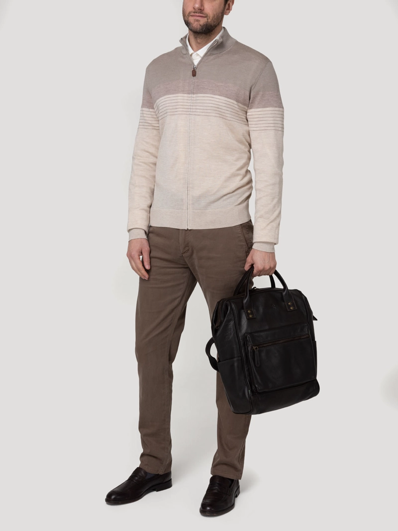 SWEATER CASHMERE HOMBRE AMALFI BEIGE ROCKFORD - 8