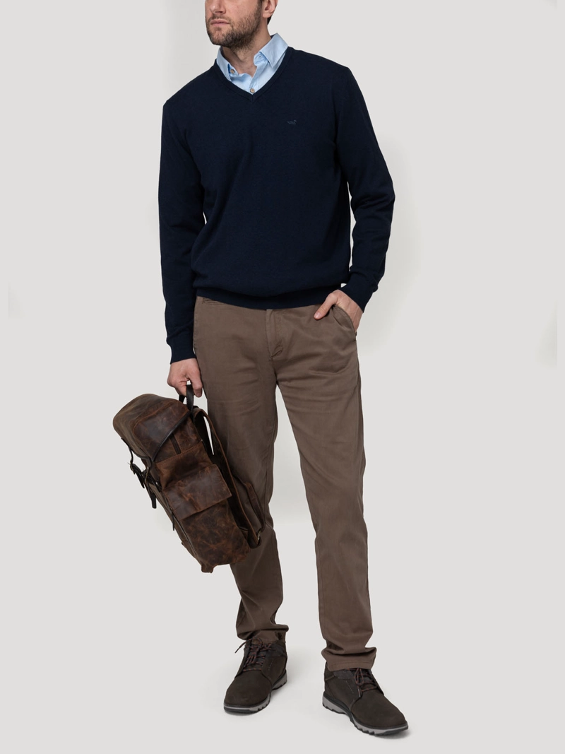 SWEATER ALGODON ORGANICO HOMBRE ANGRIV MARINO ROCKFORD - 8