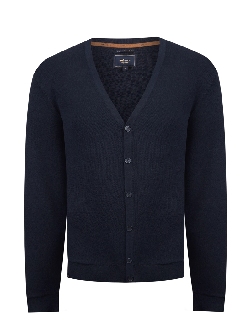 SWEATER ALGODON ORGANICO HOMBRE OLEN AZUL ROCKFORD - 1