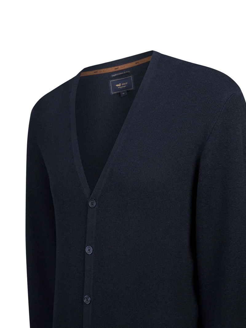 SWEATER ALGODON ORGANICO HOMBRE OLEN AZUL ROCKFORD - 4