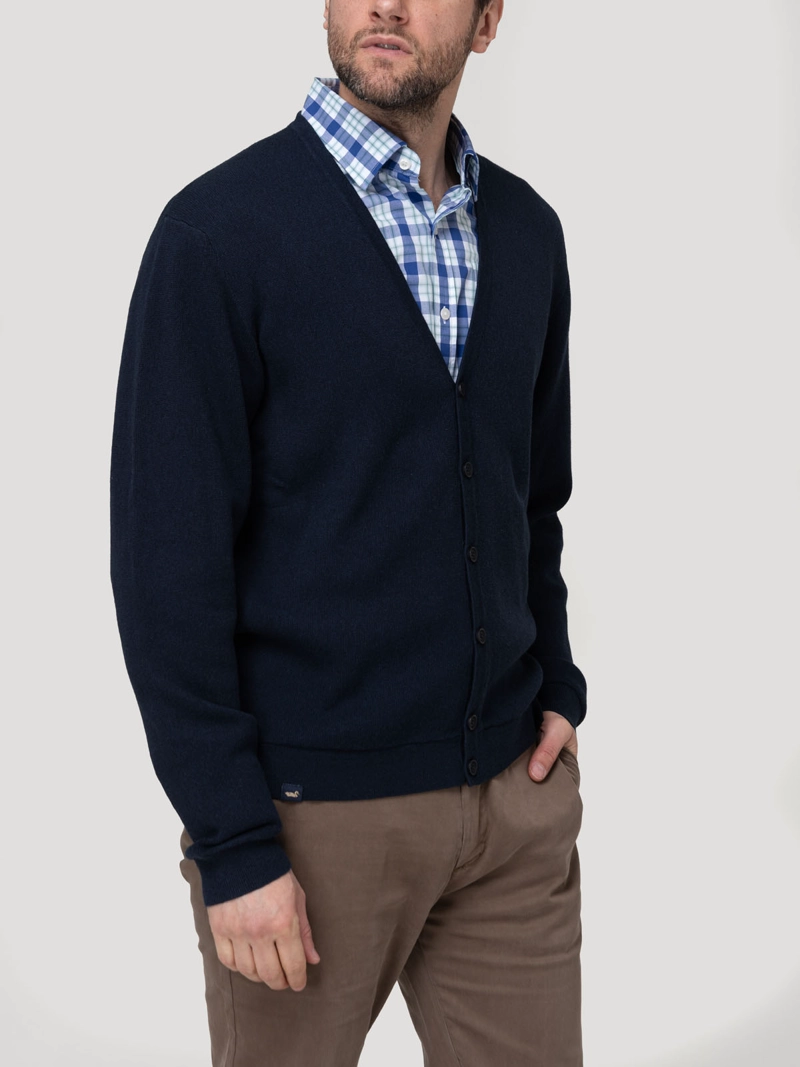 SWEATER ALGODON ORGANICO HOMBRE OLEN AZUL ROCKFORD - 5