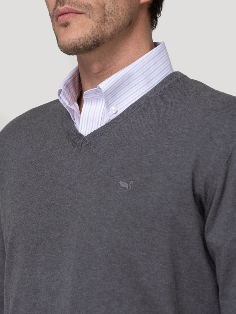 SWEATER ALGODON ORGANICO HOMBRE ANGRIV CELESTE ROCKFORD - 7