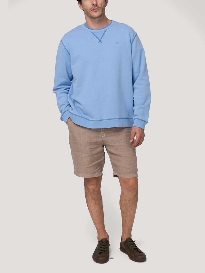 POLERON ALGODON ORGANICO HOMBRE FRATELI CELEST ROCKFORD - 8