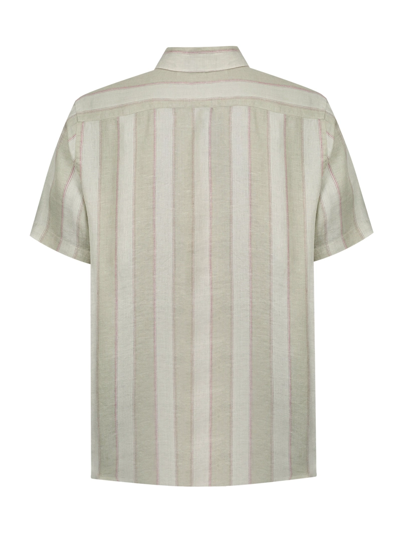 CAMISA LINO ORGANICO HOMBRE DUNA CAFE  ROCKFORD - 2