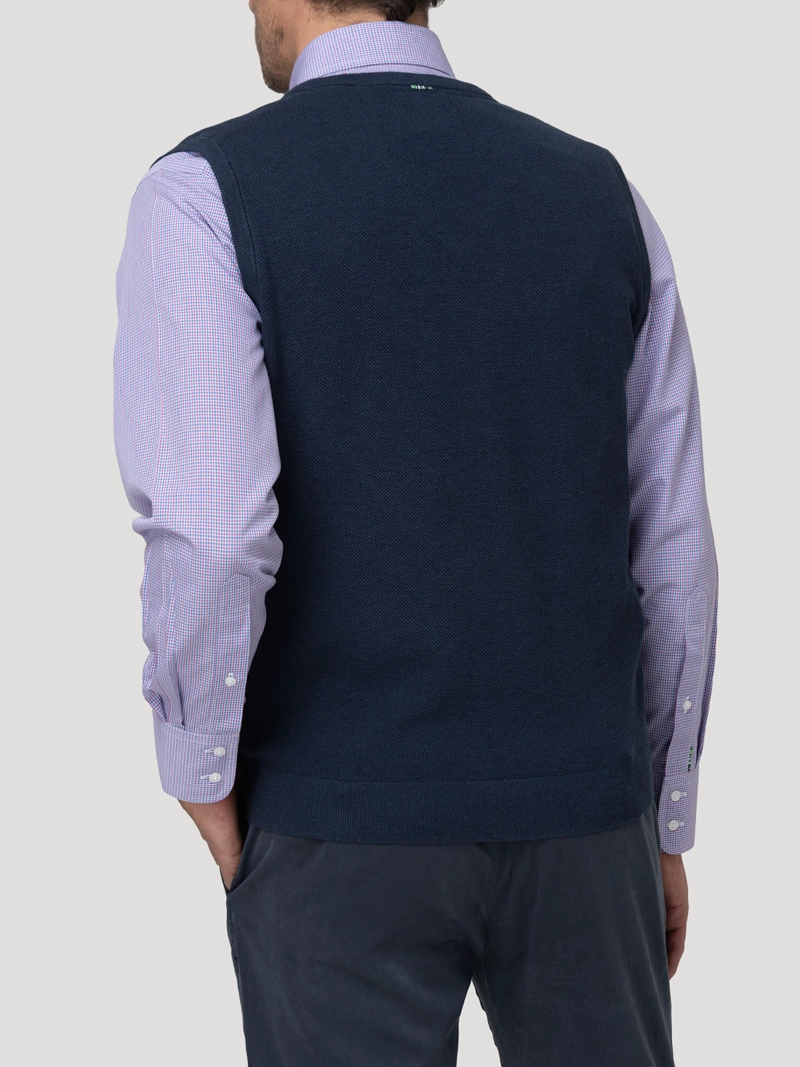 SWEATER ALGODON ORGANICO HOMBRE RIVO AZUL ROCKFORD - 6