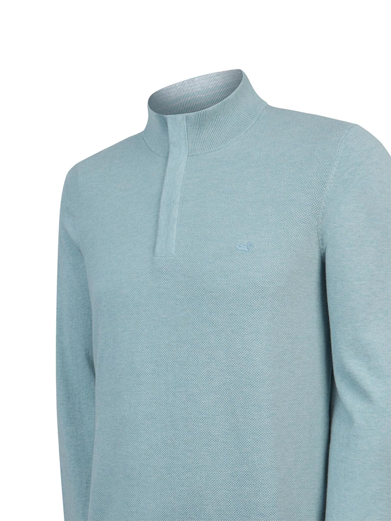 SWEATER ALGODON ORGANICO HOMBRE BILBAO CELESTE ROCKFORD - 4