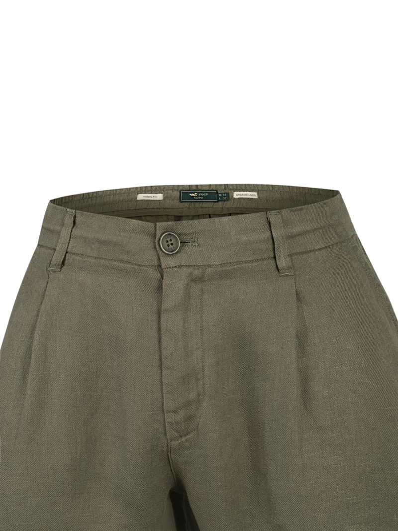 PANTALON LINO ORGANICO HOMBRE CAPRI VERDE ROCKFORD - 4