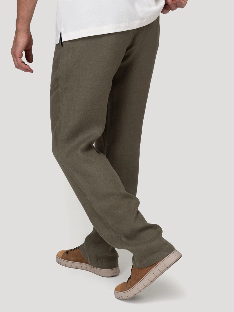 PANTALON LINO ORGANICO HOMBRE CAPRI VERDE ROCKFORD - 6