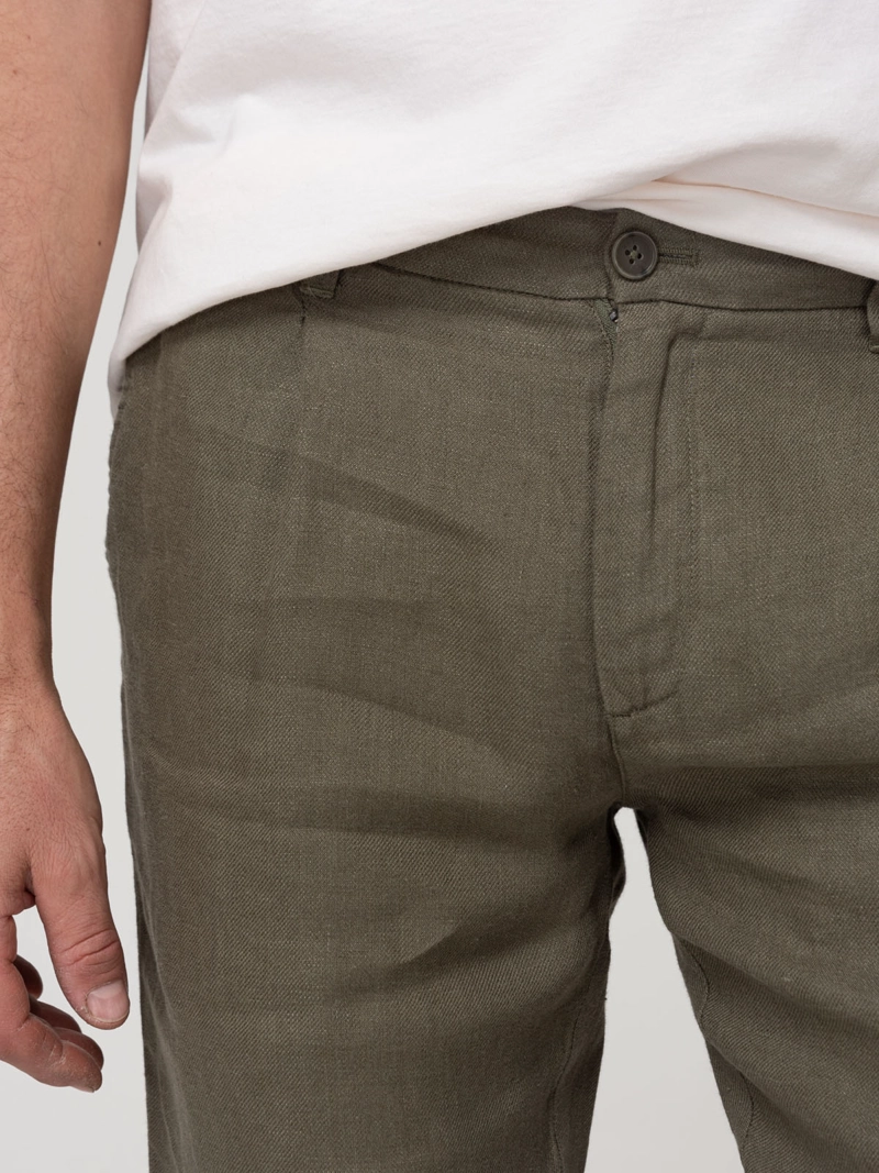 PANTALON LINO ORGANICO HOMBRE CAPRI VERDE ROCKFORD - 7