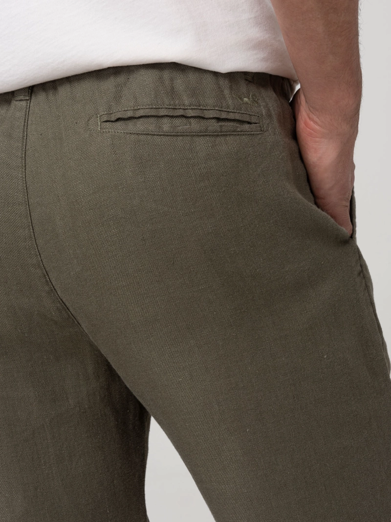 PANTALON LINO ORGANICO HOMBRE CAPRI VERDE ROCKFORD - 8