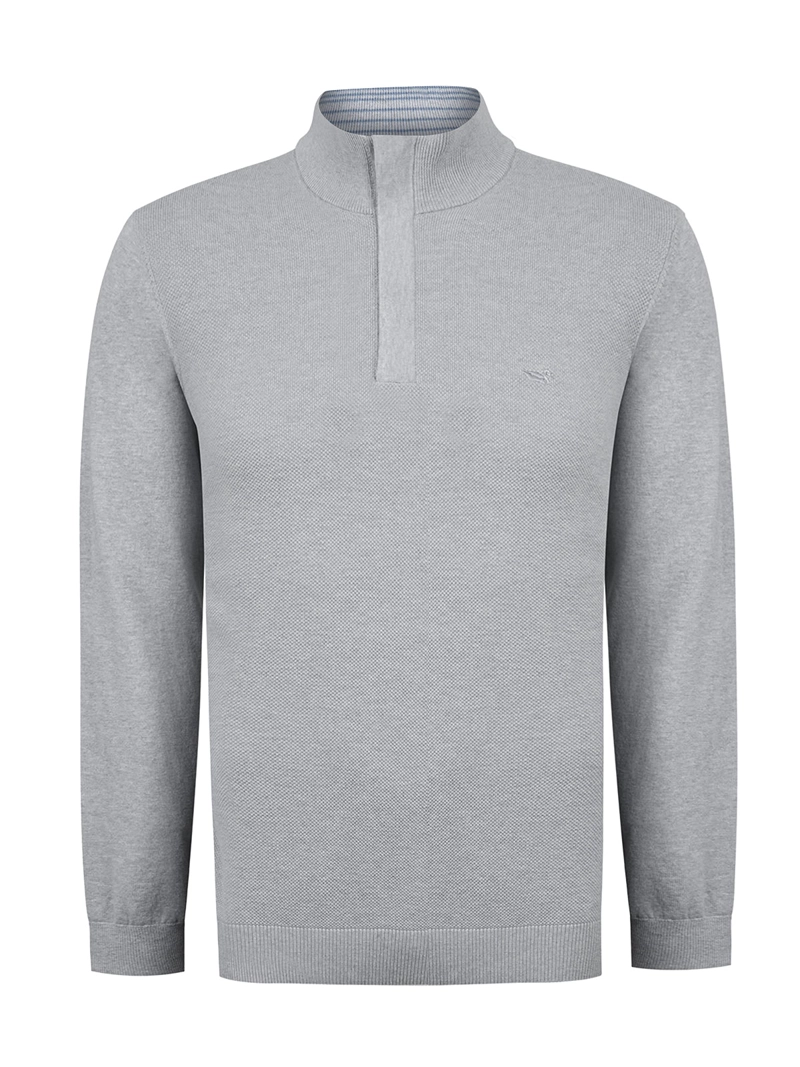 SWEATER ALGODON ORGANICO HOMBRE BILBAO GRIS ROCKFORD - 1