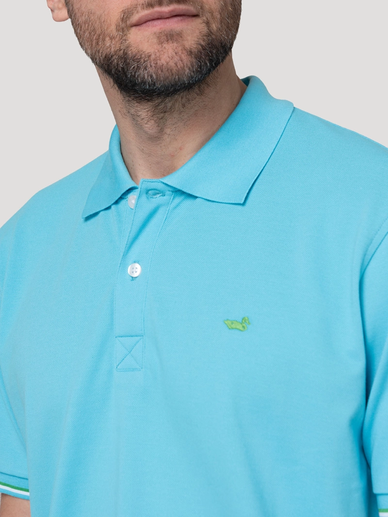 POLERA ALGODON PIMA HOMBRE MITCHELL AZUL ROCKFORD - 4