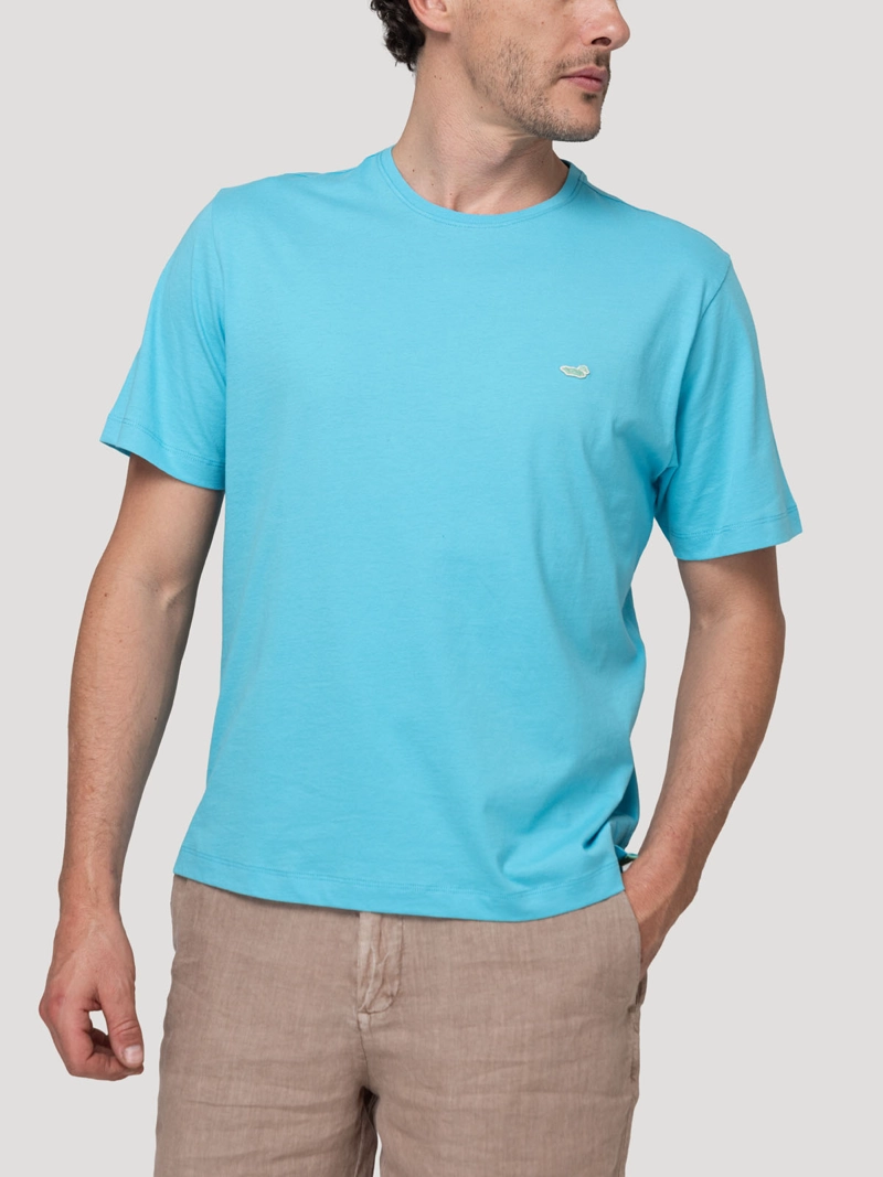 POLERA ALGODON ORGANICO HOMBRE BASIC CELESTE ROCKFORD - 1