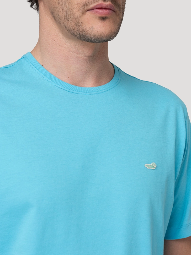 POLERA ALGODON ORGANICO HOMBRE BASIC CELESTE ROCKFORD - 4