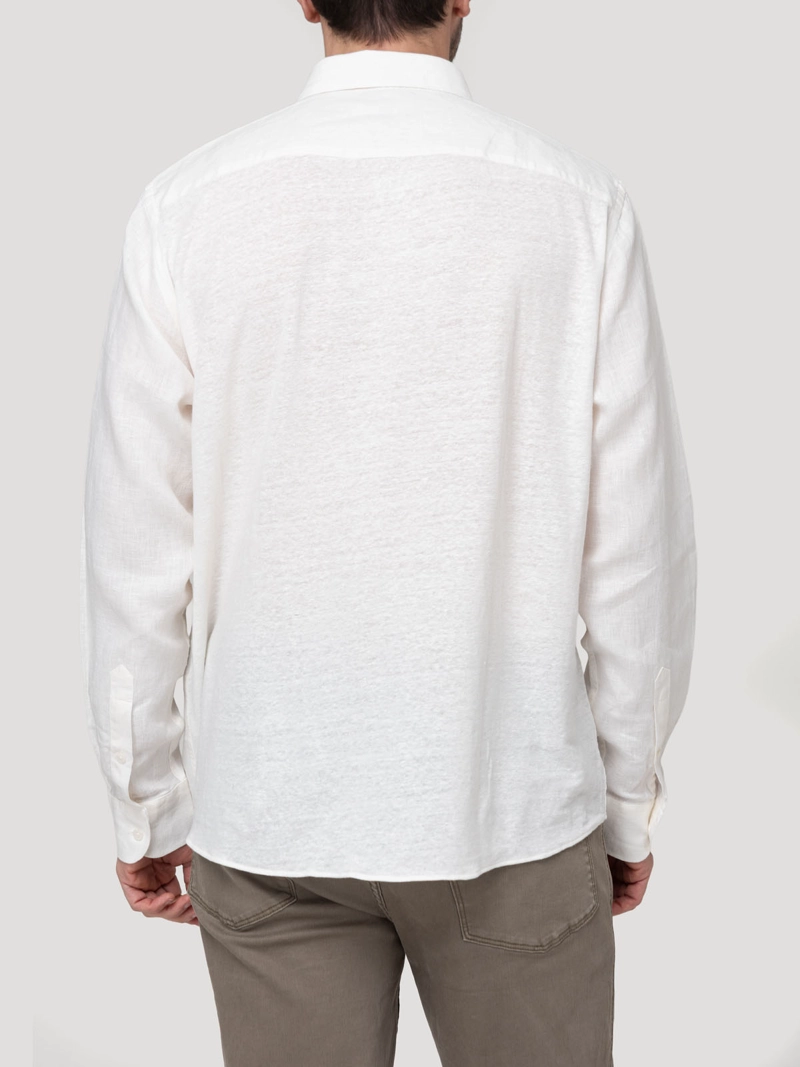 CAMISA LINO ORGANICO HOMBRE LINENJER BEIGE ROCKFORD - 2