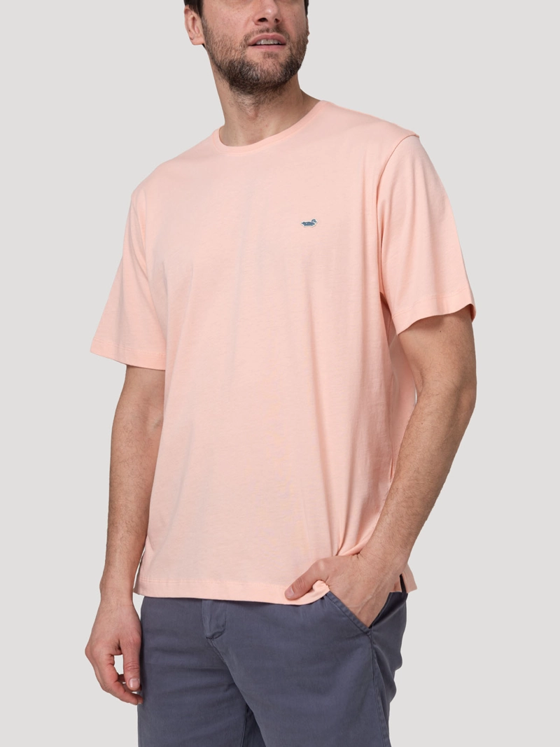 POLERA ALGODON ORGANICO HOMBRE BASIC NARANJO ROCKFORD - 1