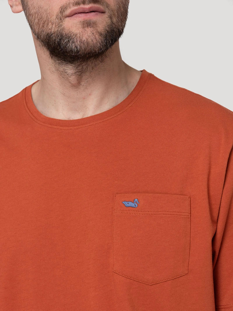 POLERA ALGODON ORGANICO HOMBRE BASICPOC NARANJ ROCKFORD - 4