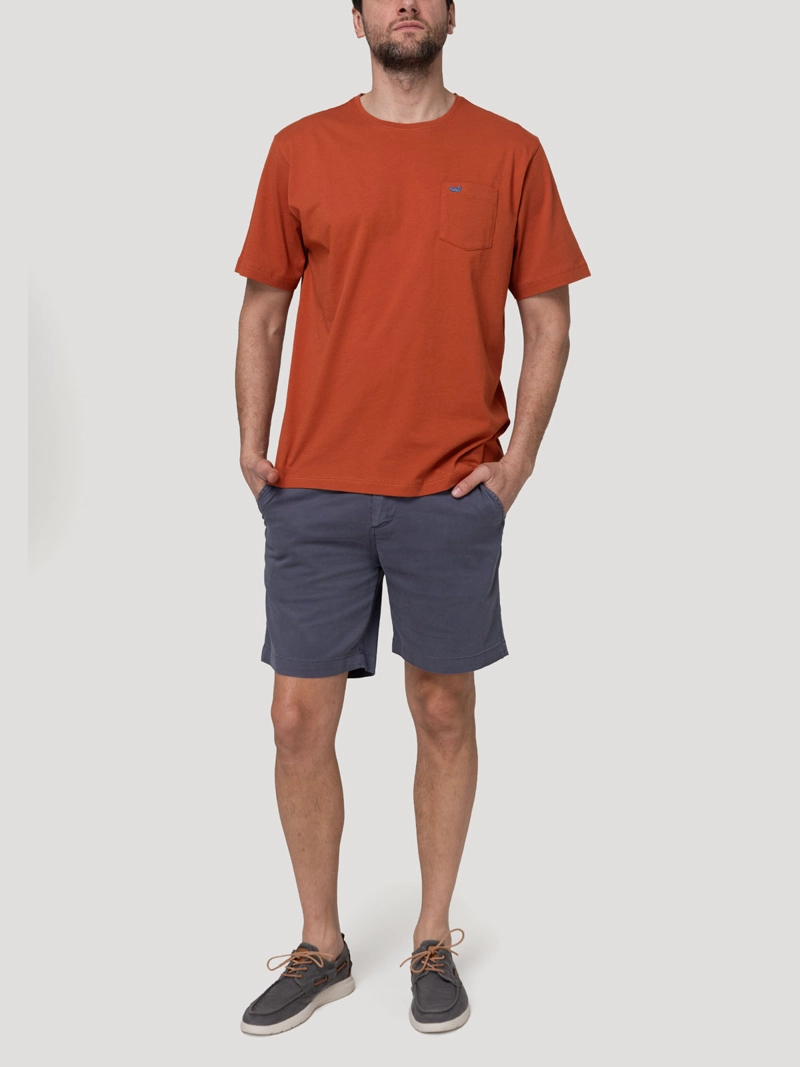 POLERA ALGODON ORGANICO HOMBRE BASICPOC NARANJ ROCKFORD - 5
