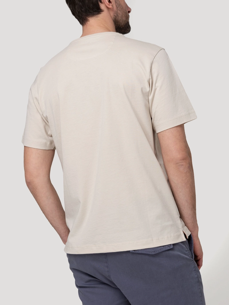 POLERA ALGODON ORGANICO HOMBRE BASICPOC BEIGE ROCKFORD - 2