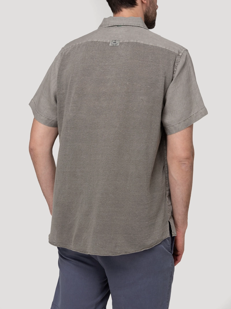 CAMISA LINO ORGANICO HOMBRE LINENPRO VERDE ROCKFORD - 2