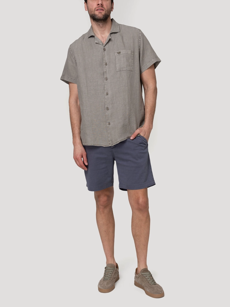CAMISA LINO ORGANICO HOMBRE LINENPRO VERDE ROCKFORD - 5