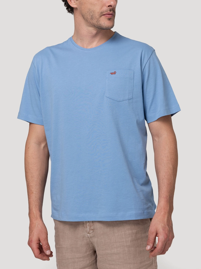 POLERA ALGODON ORGANICO HOMBRE BASICPOC CELEST ROCKFORD - 1