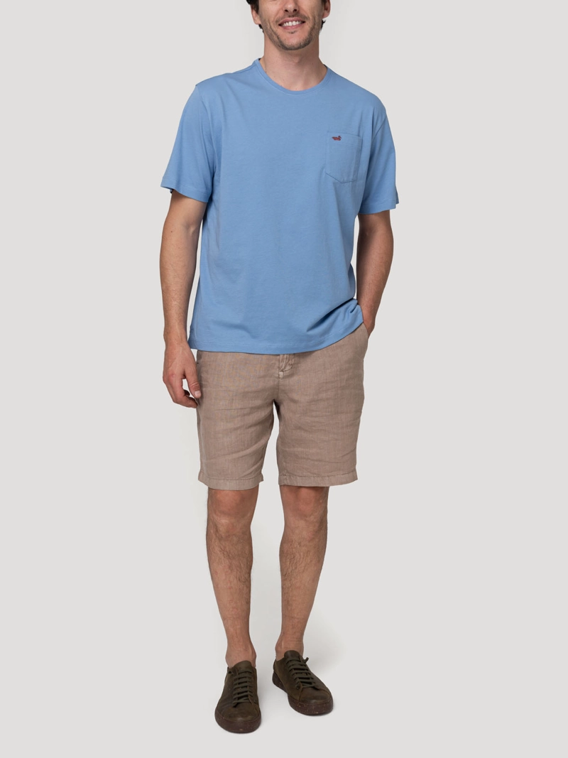 POLERA ALGODON ORGANICO HOMBRE BASICPOC CELEST ROCKFORD - 5