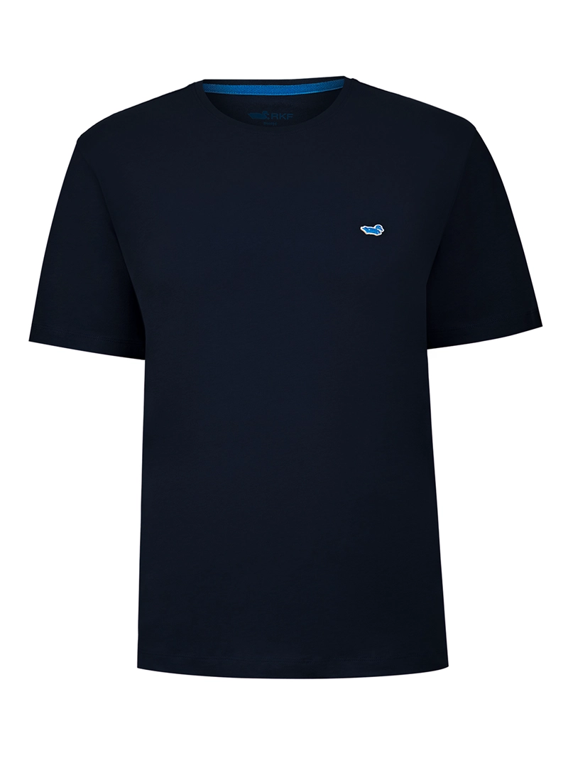 POLERA ALGODON ORGANICO HOMBRE BASIC AZUL ROCKFORD - 1