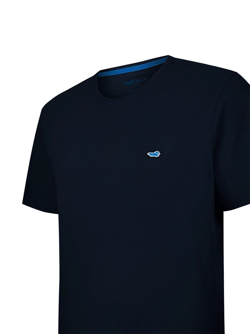 POLERA ALGODON ORGANICO HOMBRE BASIC AZUL ROCKFORD - 2
