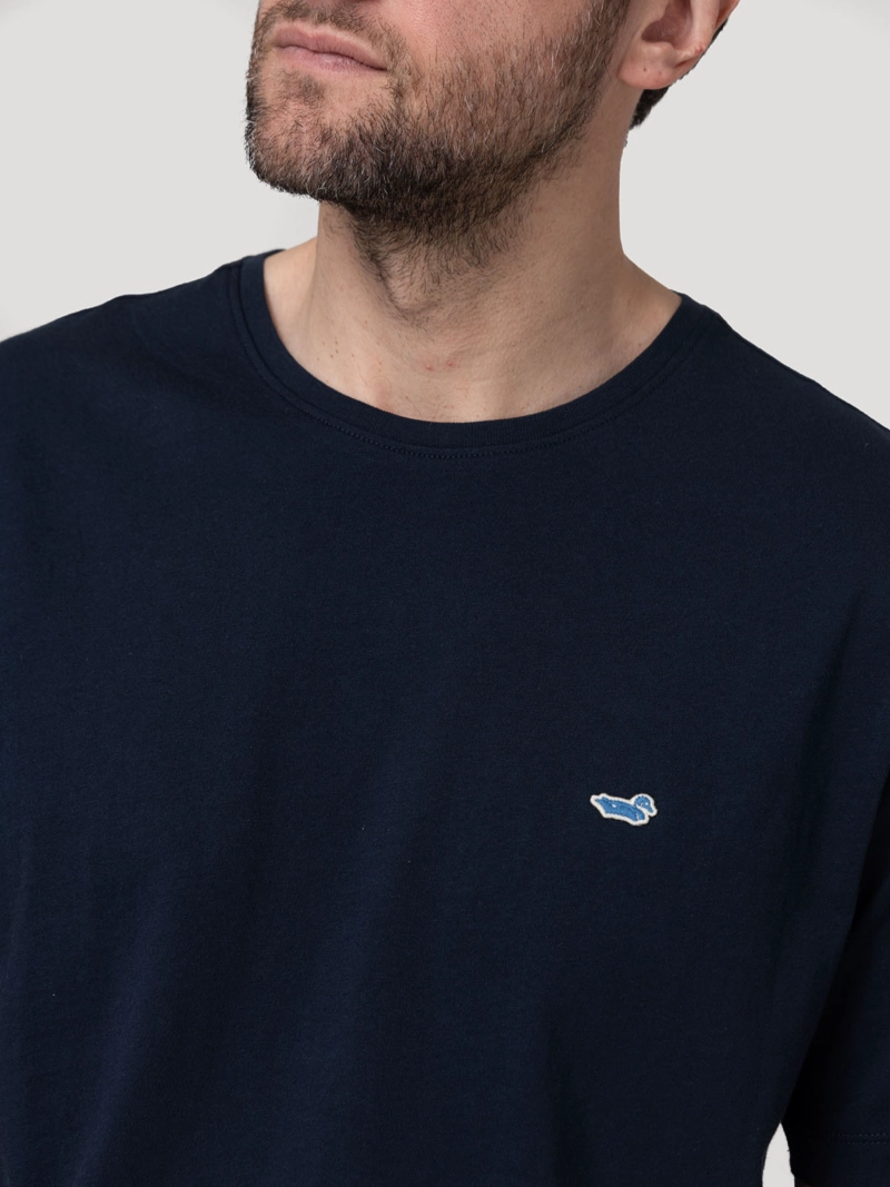 POLERA ALGODON ORGANICO HOMBRE BASIC AZUL ROCKFORD - 7