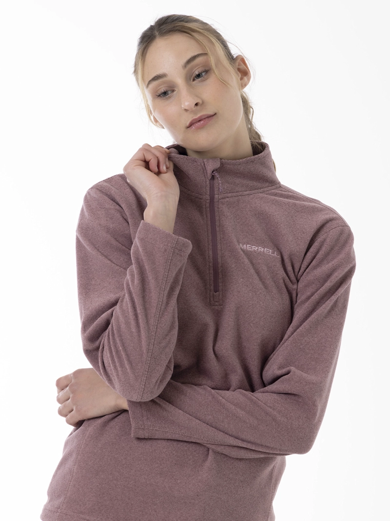 POLAR MUJER MICRO CORE QUARTER ZIPPER ROSADO MERRELL - 2