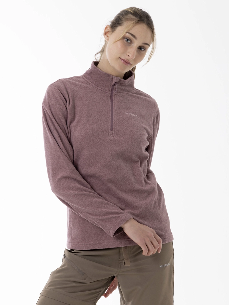 POLAR MUJER MICRO CORE QUARTER ZIPPER ROSADO MERRELL - 4