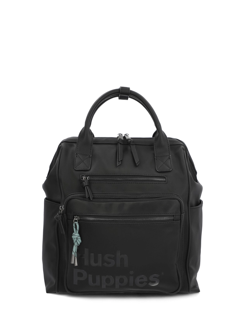 MOCHILA ECOCUERO MUJER HORSHAM BACK NEGRO HUSH PUPPIES - 1