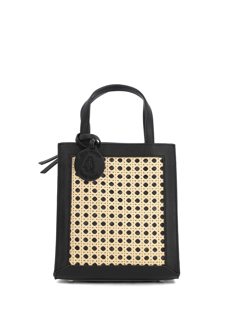 CARTERA RAFFIA MUJER RATTAN BAG NEGRO HUSH PUPPIES - 1