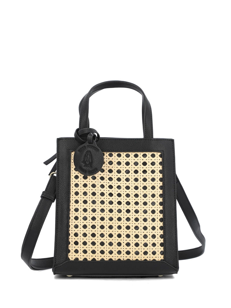 CARTERA RAFFIA MUJER RATTAN BAG NEGRO HUSH PUPPIES - 2