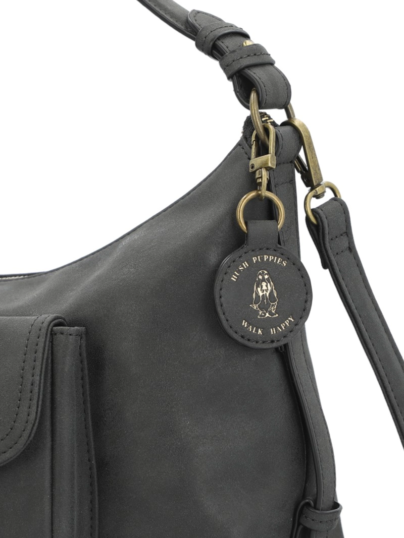 CARTERA ECOCUERO MUJER DOVER HOBO NEGRO HUSH PUPPIES - 5
