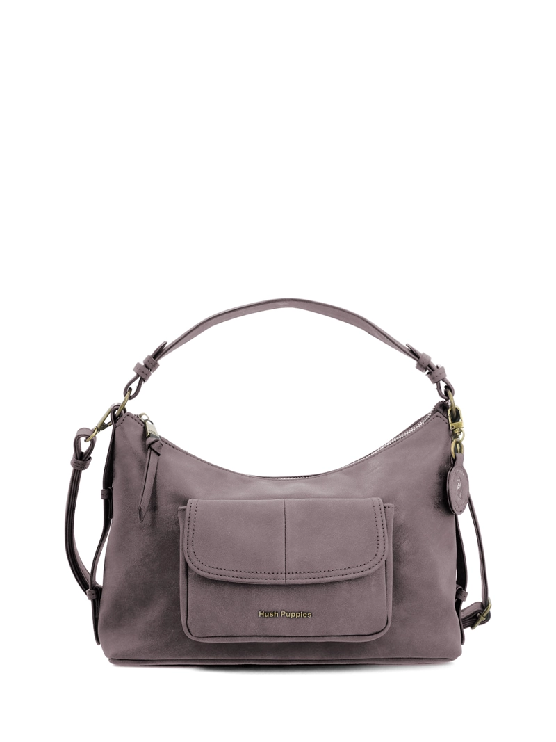 CARTERA ECOCUERO MUJER DOVER HOBO CAFE  HUSH PUPPIES - 4