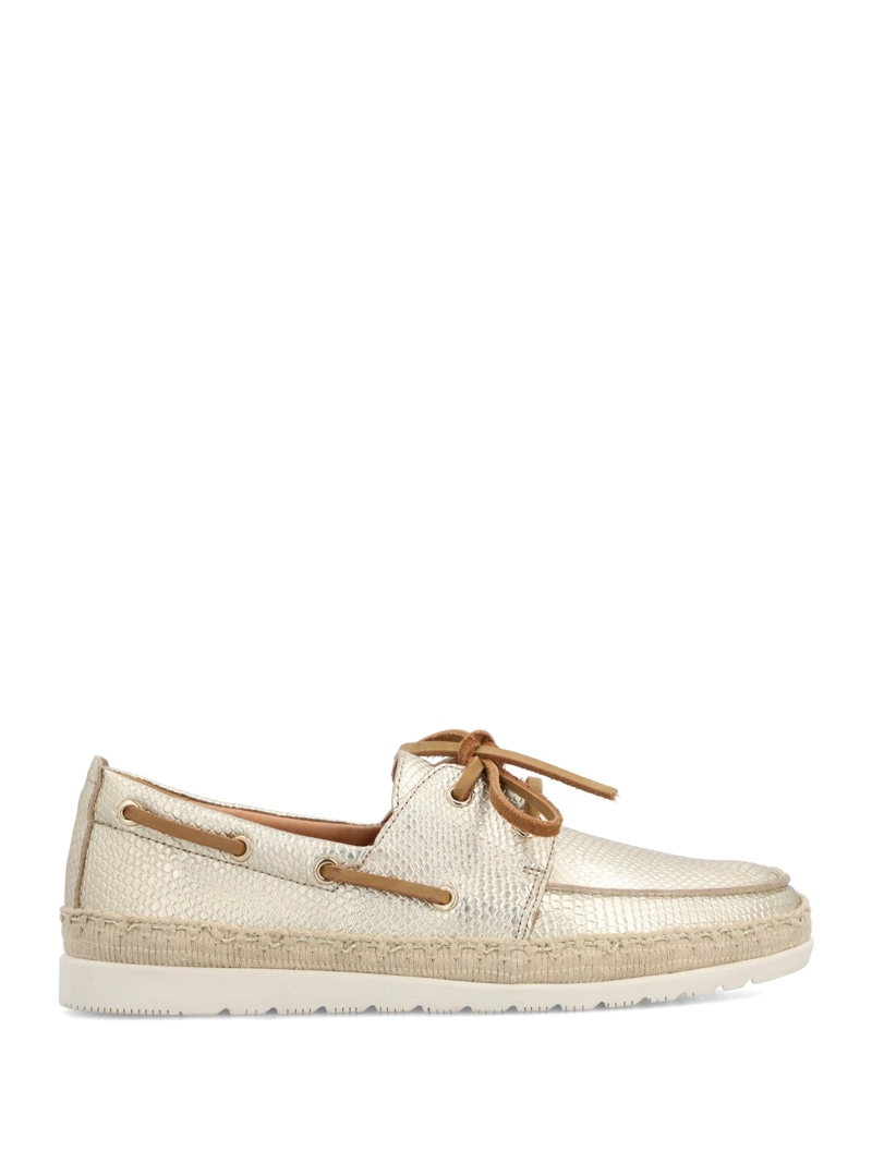 MOCASIN MUJER NAIARA DORADO HUSH PUPPIES - 1