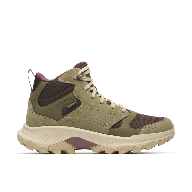 BOTIN MUJER TEMPO SOL MID WP VERDE OSCURO MERRELL - 1