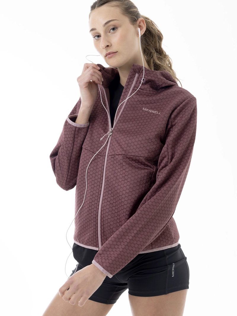 POLERON MUJER HEX GRID FLEECE ROSADO MERRELL - 1