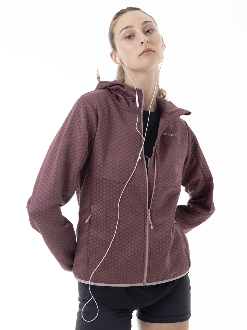 POLERON MUJER HEX GRID FLEECE ROSADO MERRELL - 2