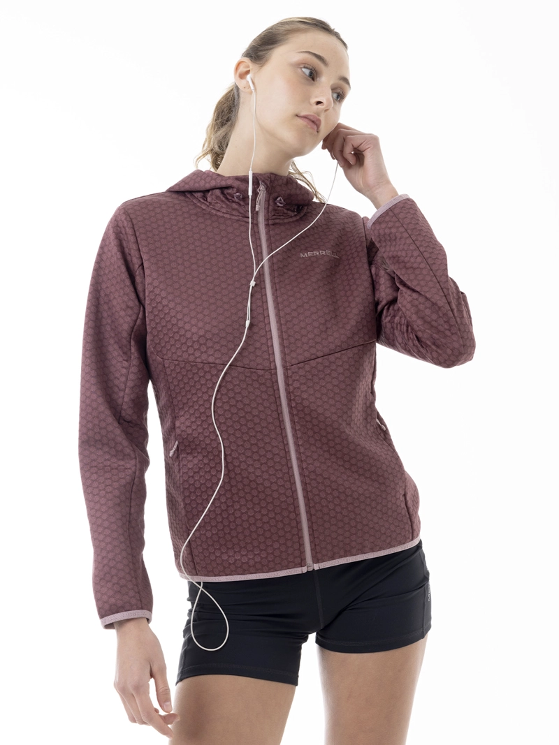 POLERON MUJER HEX GRID FLEECE ROSADO MERRELL - 4