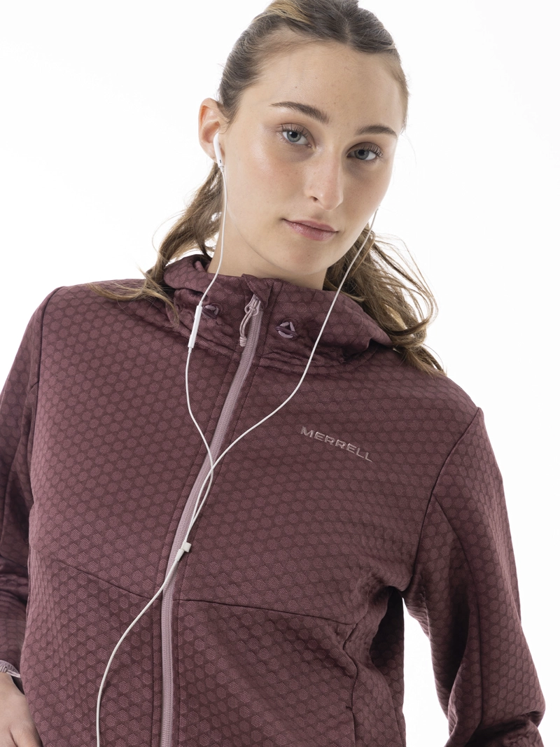 POLERON MUJER HEX GRID FLEECE ROSADO MERRELL - 5