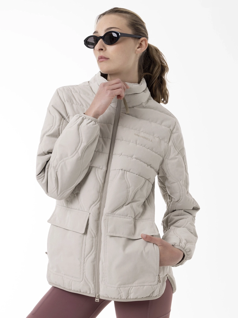 CHAQUETA MUJER SOFTCORE QUILTED BEIGE MERRELL - 1