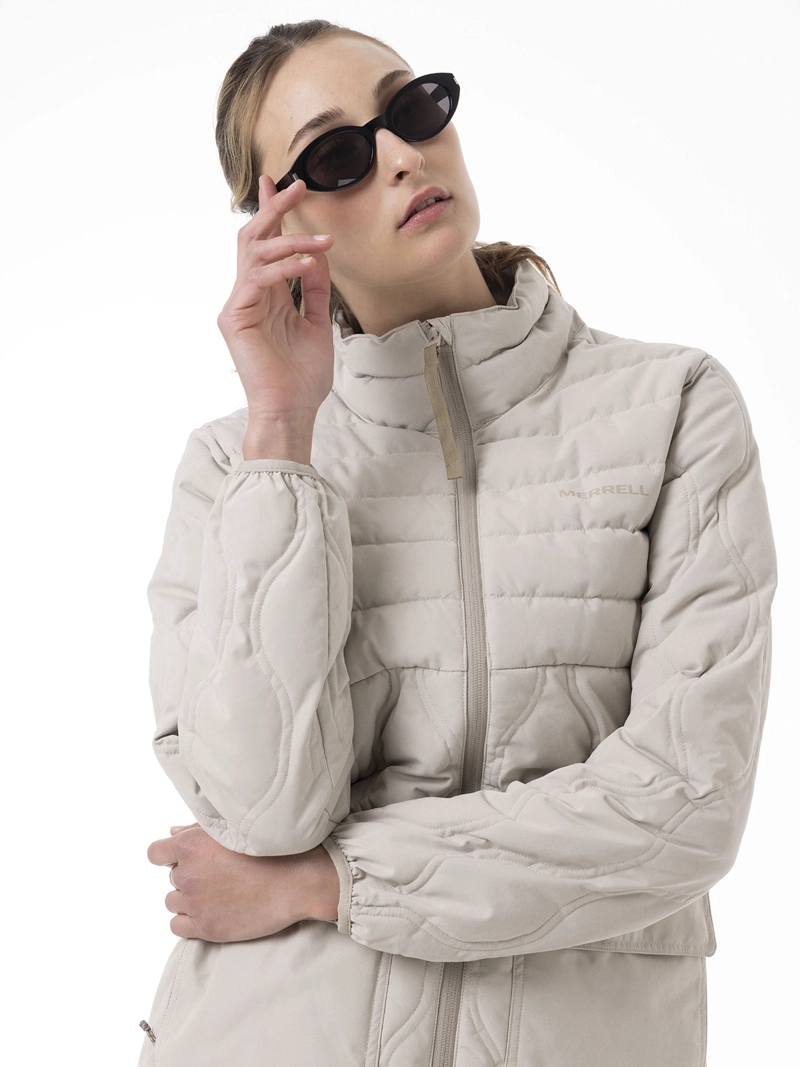 CHAQUETA MUJER SOFTCORE QUILTED BEIGE MERRELL - 4
