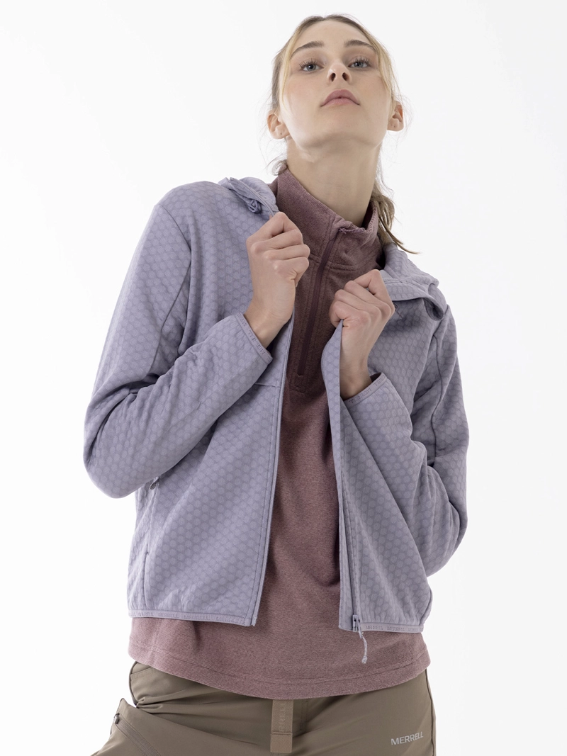 POLERON MUJER HEX GRID FLEECE MORADO MERRELL - 2