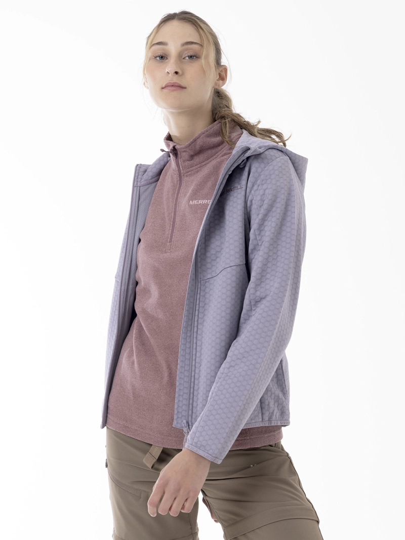 POLERON MUJER HEX GRID FLEECE MORADO MERRELL - 5