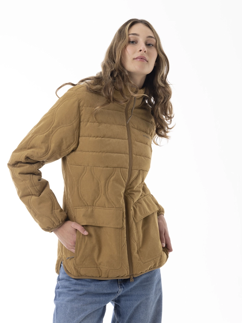 CHAQUETA MUJER SOFTCORE QUILTED MOSTAZA MERRELL - 1