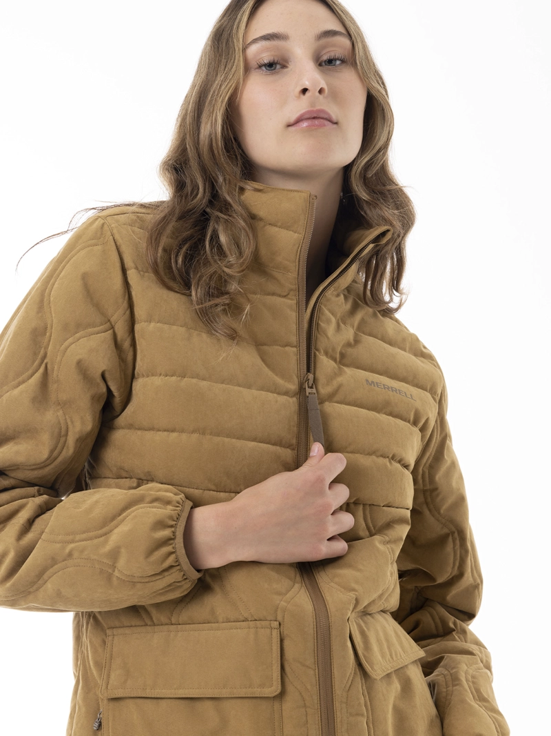 CHAQUETA MUJER SOFTCORE QUILTED MOSTAZA MERRELL - 4